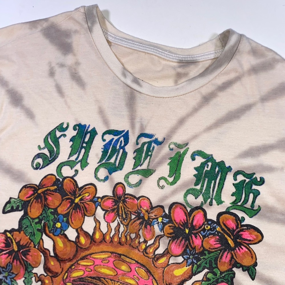 Sublime Sun Logo Tie Dye Graphic T-Shirt XL Tan Grey 40oz to Freedom Band Tee